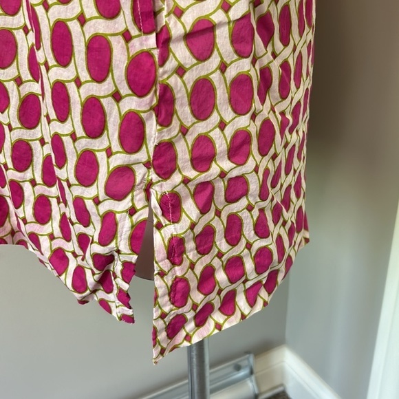 Gretchen Scott Designs Tunic Swim Coverup Dress Pink White Green Sz M - Picture 6 of 12